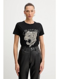 βαμβακερό μπλουζάκι guess χρώμα: μαύρο, w5bi32 k9rm1 100% βαμβάκι