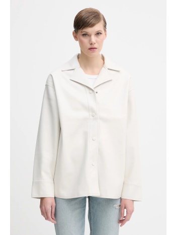 πουκάμισο calvin klein jeans χρώμα μπεζ, lv044d165g κύριο