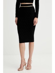 φούστα elisabetta franchi χρώμα: μαύρο, gk20b56e2 50% βισκόζη, 28% πολυεστέρας, 22% πολυαμίδιο