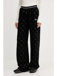 παντελόνι φόρμας guess paulina χρώμα: μαύρο, v5bb00 k1902 99% πολυεστέρας, 1% ελαστάν