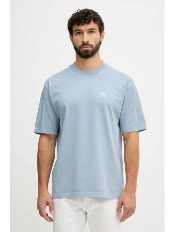 βαμβακερό μπλουζάκι boss orange ανδρικό, χρώμα μπλε