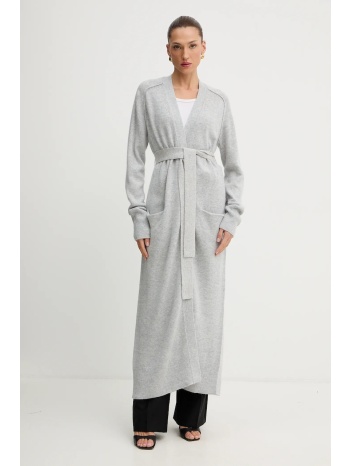 μάλλινη ζακέτα boss γυναικεία, χρώμα γκρι, 50550488 90%