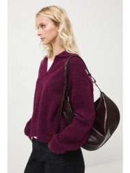 πουλόβερ από μαλλί αλπακά medicine χρώμα: μπορντό 52% αιγοκάμηλος, 29% νάιλον, 15% ακρυλικό, 4% ελασ