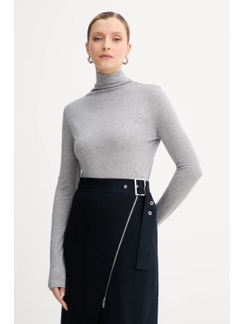 μακρυμάνικο με μαλλί boss χρώμα γκρι, 50550639 70%