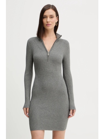 φόρεμα guess harley χρώμα γκρι, w5bk45 z0572 50% βισκόζη