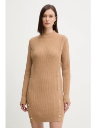 φόρεμα morgan χρώμα: μπεζ, rmcool 53% ακρυλικό, 30% πολυεστέρας, 17% πολυαμίδιο