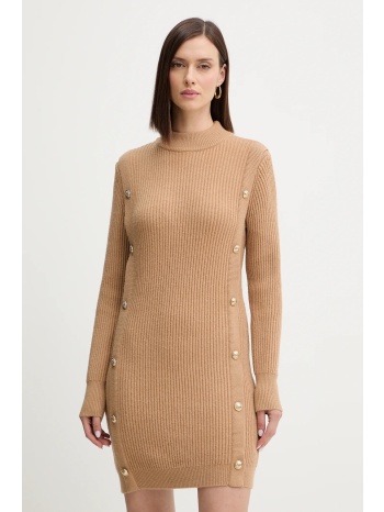 φόρεμα morgan χρώμα μπεζ, rmcool 53% ακρυλικό, 30%