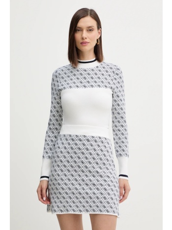 πουλόβερ με προσθήκη μαλλιού guess aubrey χρώμα μπεζ