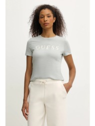 βαμβακερό μπλουζάκι guess clelia χρώμα: πράσινο, v5bi10 i3z14 100% βαμβάκι