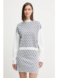 πουλόβερ με προσθήκη μαλλιού guess aubrey χρώμα: μπεζ, w5br23 z3jd2 47% πολυεστέρας, 28% πολυαμίδιο,