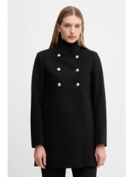 παλτό gaudi χρώμα: μαύρο, 521bd35018 100% πολυεστέρας