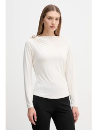 μακρυμάνικο pedro del hierro χρώμα: μπεζ, 8622514 66% modal, 34% πολυεστέρας