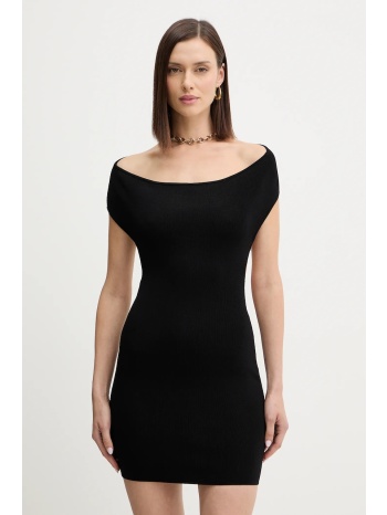 φόρεμα guess katiya χρώμα μαύρο, w5bk80 z4222 85% βισκόζη