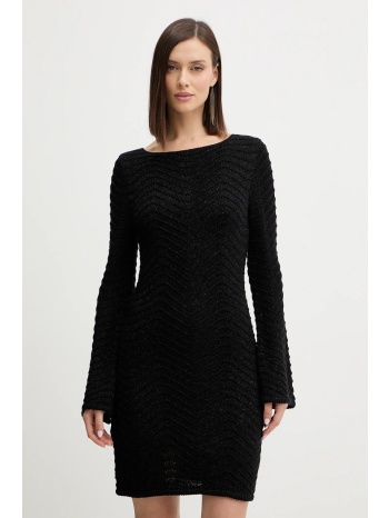 φόρεμα guess chevron χρώμα μαύρο, w5bk83 z0192 κύριο