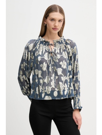 μπλουζάκι hoss intropia χρώμα μπλε, 6282677 83% βισκόζη