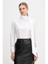 πουκάμισο sandro ferrone χρώμα: άσπρο, s7ybfmosca 100% βαμβάκι