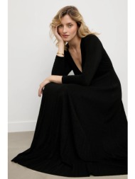 φόρεμα answear.lab χρώμα: μαύρο 63% βισκόζη, 17% πολυεστέρας, 15% πολυαμίδιο, 5% ελαστάν