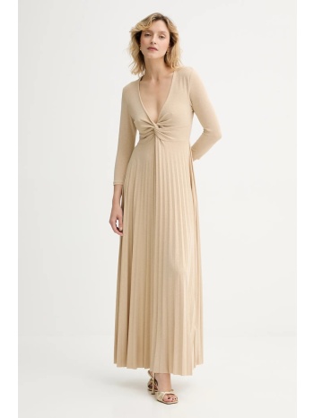 φόρεμα answear.lab χρώμα χρυσαφί 63% βισκόζη, 17%