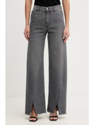 τζιν παντελόνι simona corsellini χρώμα: γκρι, a25cppat0601 100% βαμβάκι