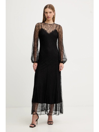 φόρεμα twinset χρώμα μαύρο, 252tt2261 κύριο υλικό 100%