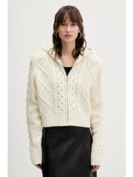 πουλόβερ με προσθήκη μαλλιού rotate χρώμα: μπεζ, 114302857 80% μαλλί, 20% πολυαμίδιο