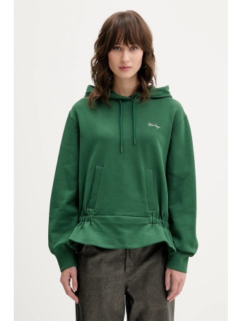 βαμβακερή μπλούζα stine goya 0 γυναικεία, χρώμα πράσινο