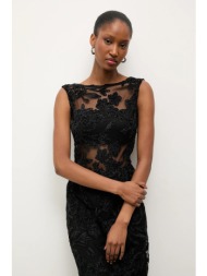 μπλουζάκι answear.lab χρώμα: μαύρο 100% πολυεστέρας