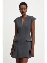 φόρεμα guess joandra χρώμα: γκρι, w5bk19 w2402 κύριο υλικό: 66% πολυεστέρας, 28% βισκόζη, 6% σπάντεξ