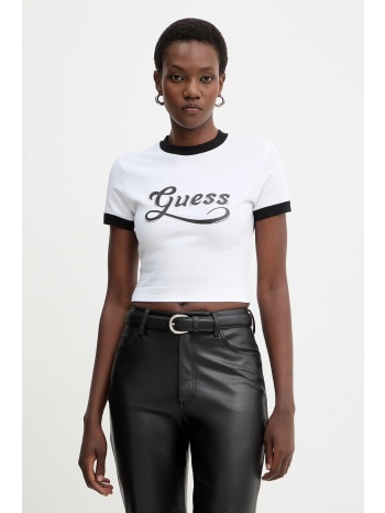 μπλουζάκι guess χρώμα άσπρο, w5bi20 j1314 95% βαμβάκι, 5%