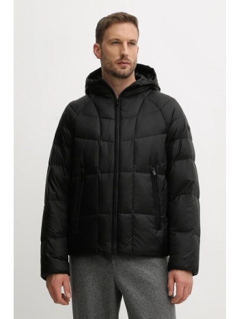 μπουφάν με επένδυση από πούπουλα boss χρώμα μαύρο