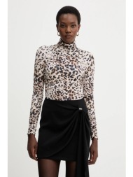 μπλουζάκι fracomina χρώμα: μπεζ, fj25wt3001j47201 87% πολυεστέρας, 13% σπάντεξ