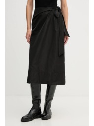 φούστα sandro ferrone χρώμα: μαύρο, s14ybfbere 100% πολυεστέρας