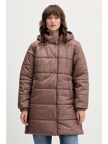 μπουφάν vans χρώμα καφέ, vn000pk3chg1 100% πολυεστέρας