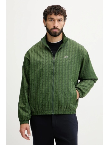 μπουφάν lacoste χρώμα πράσινο, bh8902 κύριο υλικό 100%