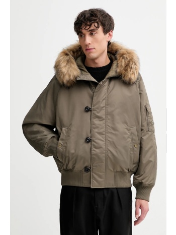 μπουφάν hugo χρώμα πράσινο, 50546230 κύριο υλικό 100%