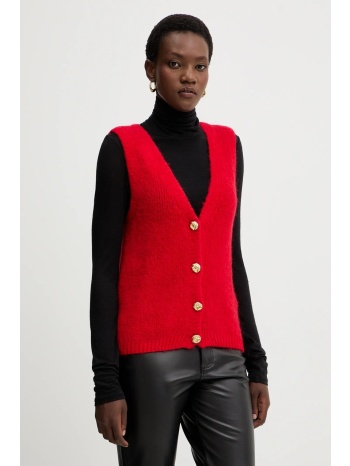 γιλέκο από μείγμα μαλλιού morgan χρώμα κόκκινο, mrouge 46%