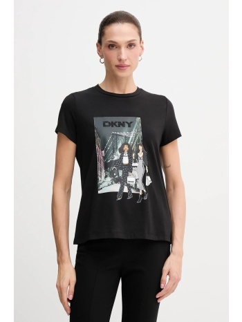 μπλουζάκι dkny knit tops χρώμα μαύρο, p5mohwna 57%