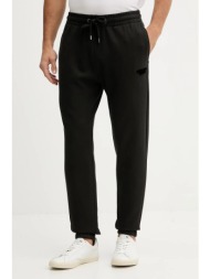 παντελόνι φόρμας michael kors χρώμα: μαύρο, cf552885mf 75% βαμβάκι, 25% πολυεστέρας