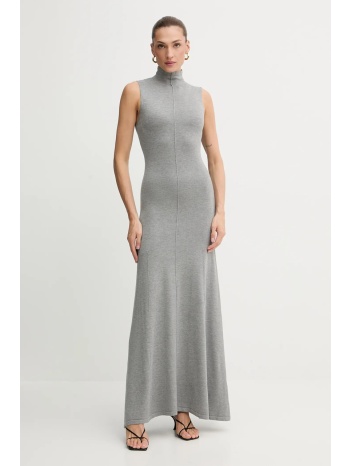 φόρεμα bardot χρώμα γκρι, 60085db 70% βισκόζη, 30%