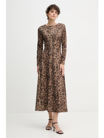 φόρεμα oui χρώμα καφέ, 88650 92% πολυεστέρας, 8% ελαστάν
