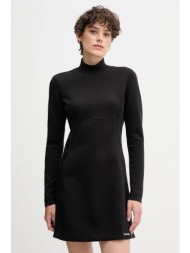 φόρεμα calvin klein jeans χρώμα: μαύρο, lv044d222g 78% βαμβάκι, 14% πολυεστέρας, 8% ελαστάν