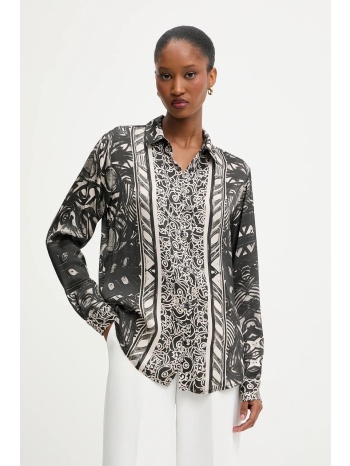 πουκάμισο answear.lab χρώμα μαύρο 100% βισκόζη