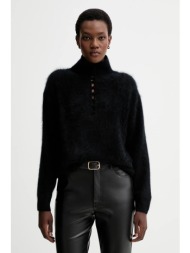 πουλόβερ κασμίρ rag & bone χρώμα: μαύρο, rg6325f6mca 100% κασμίρι