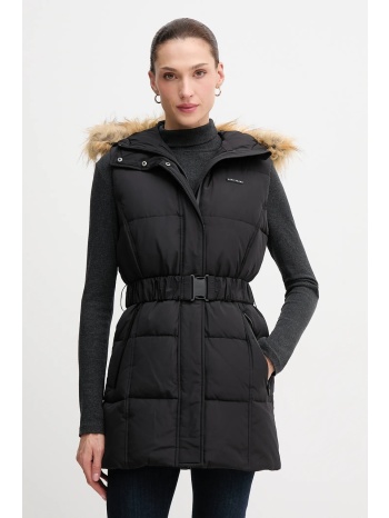 αμάνικο από πούπουλα pepe jeans χρώμα μαύρο, pl4024335