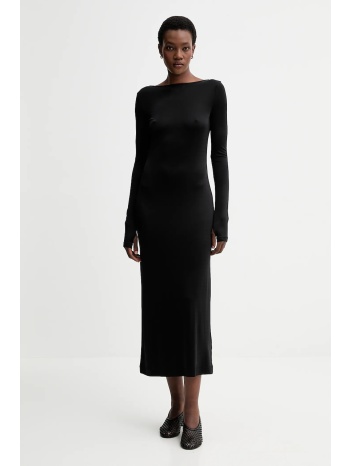 φόρεμα filippa k χρώμα μαύρο, 31740 95% oξικό άλας, 5%
