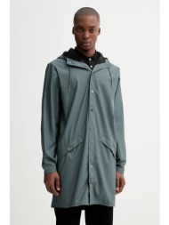 μπουφάν rains 12020 long jacket χρώμα: μπλε, 12020 100% πολυεστέρας με επίστρωση πολυουρεθάνης