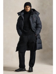μπουφάν polo ralph lauren χρώμα: μαύρο, 710p01338 100% ανακυκλωμένος πολυεστέρας
