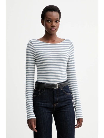 βαμβακερή μπλούζα με μακριά μανίκια marc o`polo χρώμα