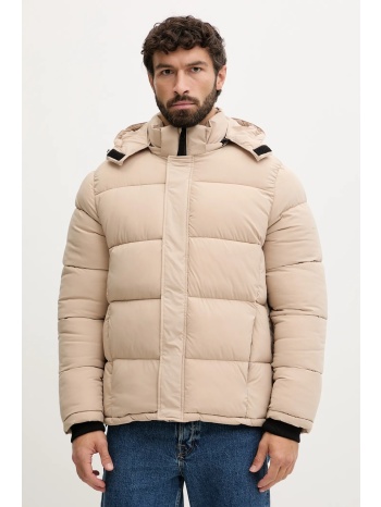 μπουφάν pepe jeans χρώμα μπεζ, pm4027179 100% πολυεστέρας