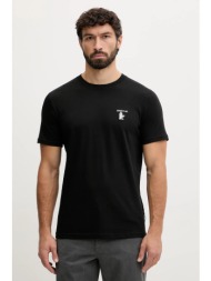 βαμβακερό μπλουζάκι lindbergh ανδρικό, χρώμα: μαύρο, 30.400235 100% βαμβάκι